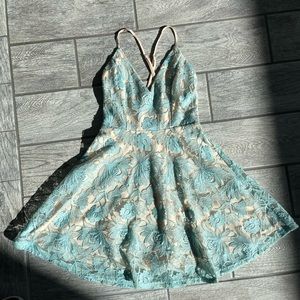 Forever 21 light blue lace dress.